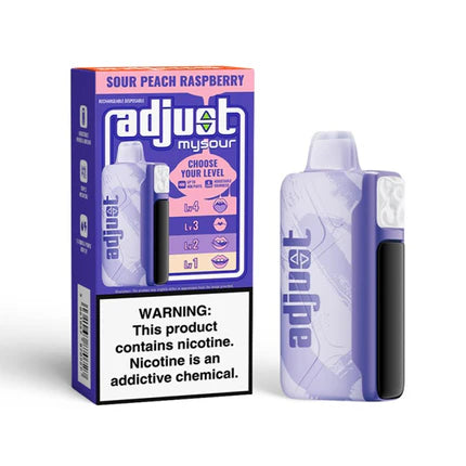 Adjust-My Disposable 40000 Puff 20mL 50mg • MOQ 5 - Sour Peach Raspberry