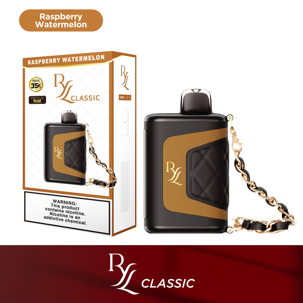 RYL Classic Disposable | 35000 Puff | 16.5mL | 50mg | MOQ 5 | Raspberry Watermelon with packaging