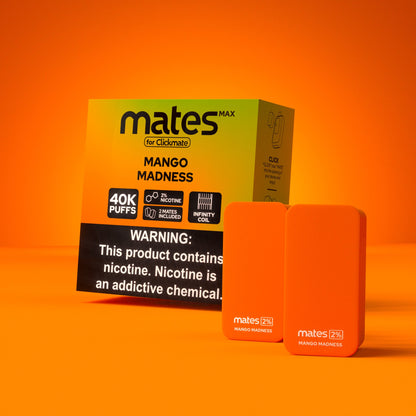 7Daze Clickmates | 5% Prefilled Mates MAX | (2-Pack) | Mango Madness with packaging