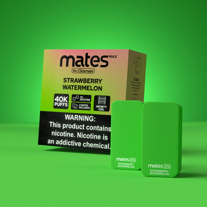 7Daze Clickmates | 5% Prefilled Mates MAX | (2-Pack) | Strawberry Watermelon with packaging