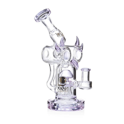 Lookah (Dab Rig) 10” Recycler Percolator Fantasy Bird Water Pipe (WPC1009) - Purple