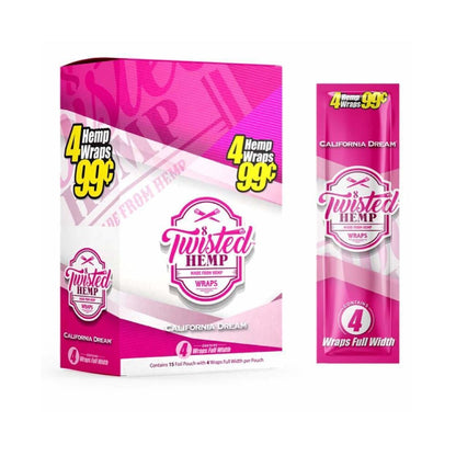 Twisted Hemp Wraps - 15 Foil Pouch 4 Wraps - California Dream