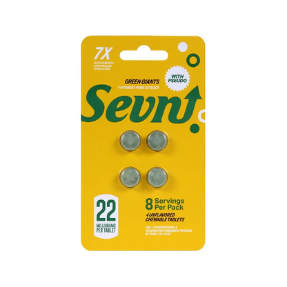 Sevn (88mg 4ct Tablet) 7-Hydroxy+Pseudo – Yellow Jackets - Mint