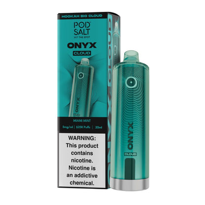 Onyx Cloud (Dispo) | (25000Puff) |(20mL) | MOQ 5 | Miami Mint with packaging