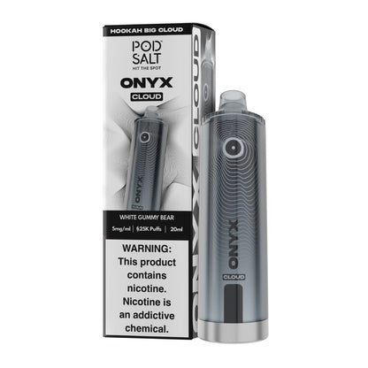 Onyx Cloud (Dispo) | (25000Puff) |(20mL) | MOQ 5 | White Gummy Bear with packaging