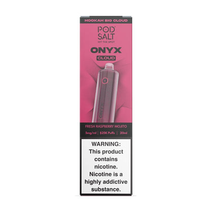 Onyx Cloud (Dispo) | (25000Puff) |(20mL) | MOQ 5 | Fresh Raspberry Mojito