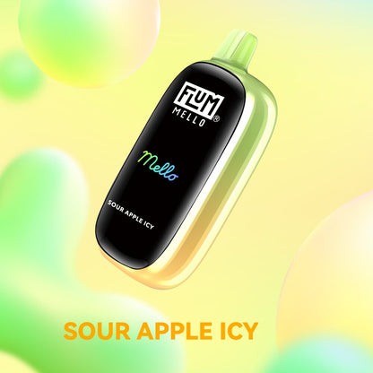 Flum Mello Disposable | 20000Puff | 15mL | 50mg | MOQ 5 | Sour Apple Icy