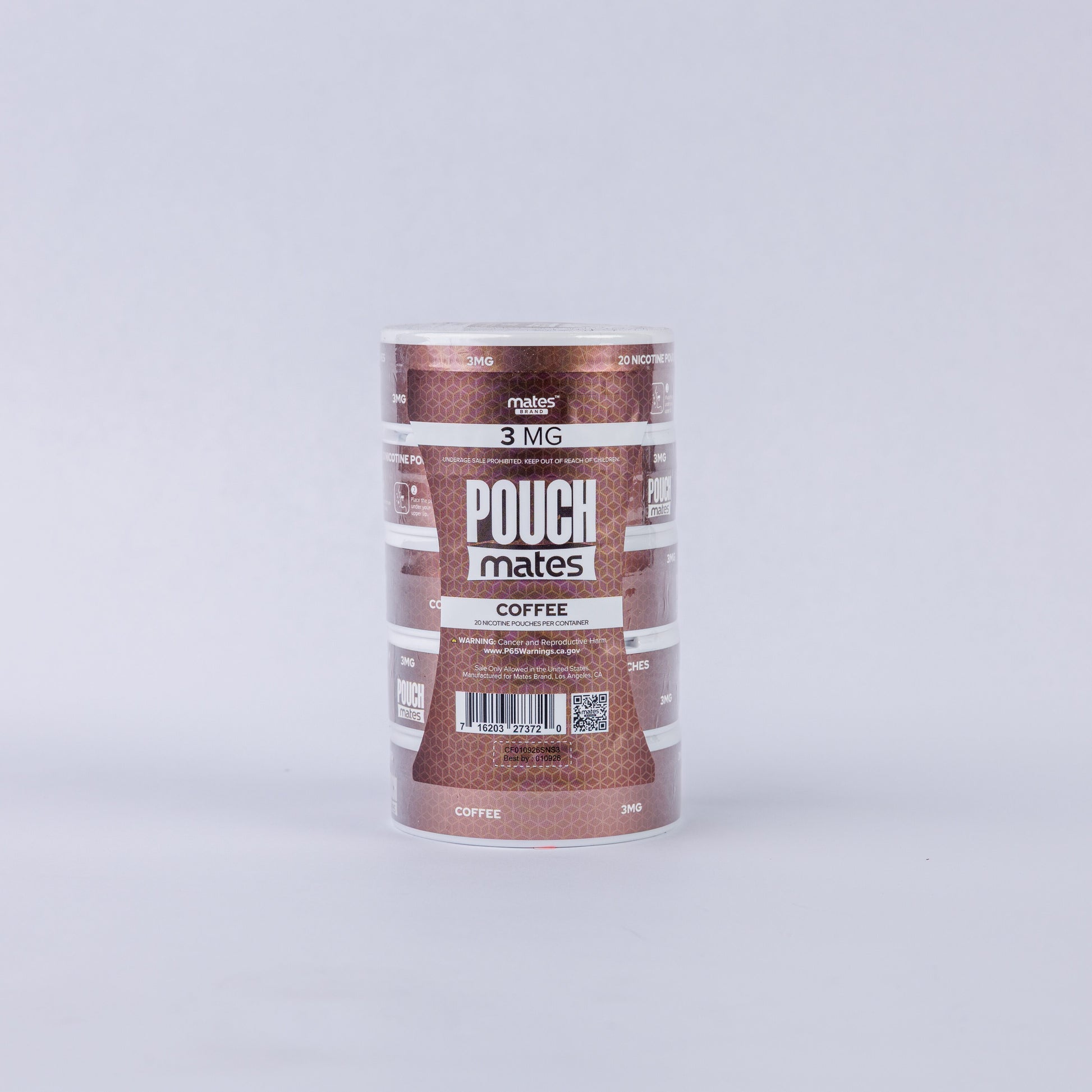 PouchMates (DSPLY 5pc)(Nic Pouch)(20ct Can) - Coffee