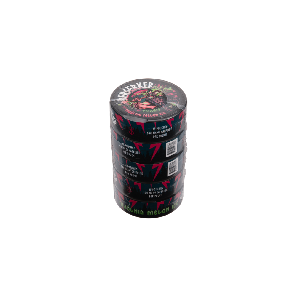 Berserker (Caffeine Pouch)(15ct Can)(5pc Display) - Mjolnir Melon Ice