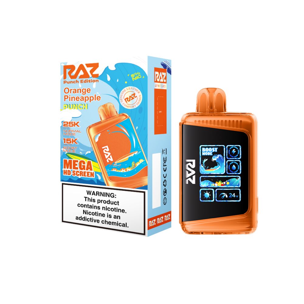 RAZ LTX Disposable | 25000 Puffs | 16mL | 50mg | MOQ 5 | Orange Pineapple Punch with packaging