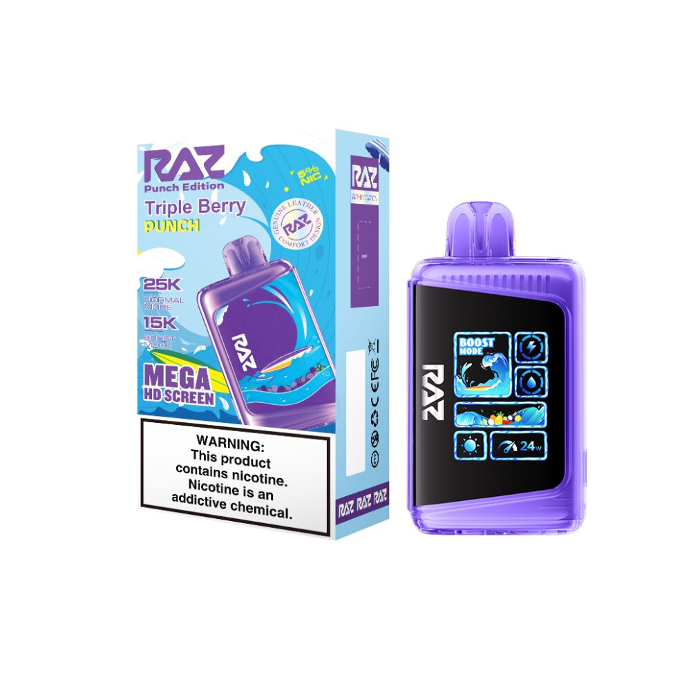 RAZ LTX Disposable | 25000 Puffs | 16mL | 50mg | MOQ 5 | Triple Berry Punch with packaging