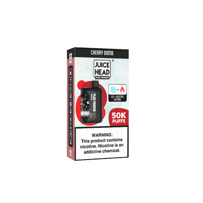 Juice Head Flex Freeze (Dispo) | 50000 Puff | 24mL | 50mg | Cherry Bomb with packaging