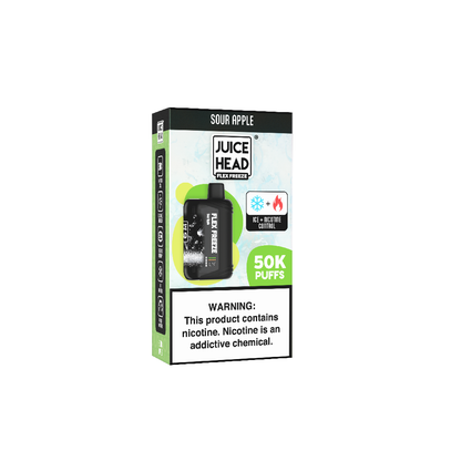 Juice Head Flex Freeze (Dispo) | 50000 Puff | 24mL | 50mg | Sour Apple with packaging