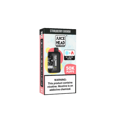 Juice Head Flex Freeze (Dispo) | 50000 Puff | 24mL | 50mg | Strawberry Banana with packaging