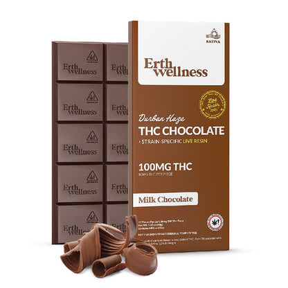 ERTH (D9 THC)(Chocolate)(100mg 1ct Bar) - Durban Haze with packaging