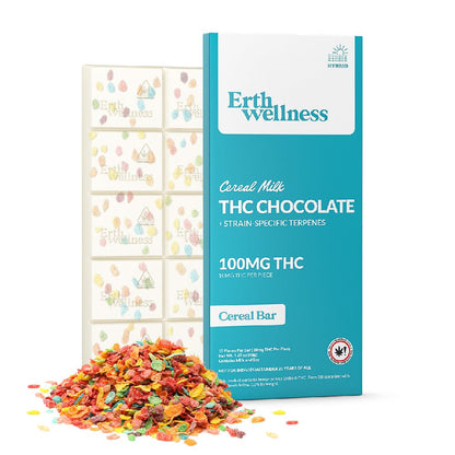 ERTH (D9 THC)(Chocolate)(100mg 1ct Bar) - Cereal Milk with packaging