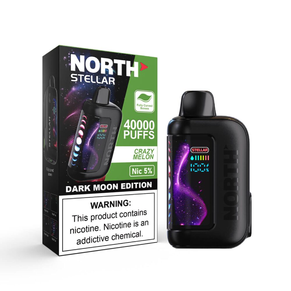 North Stellar (Dispo) | (40000Puff) |(20mL) | 50mg | Dark Moon Edition | Crazy Melon with packaging