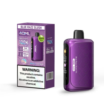 Horizon 100K (Dispo) | (100000Puff) |(40mL) | Blue Razz Slush with packaging