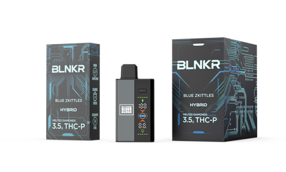 BLNKR (DispoDelta)(3.5g) Melted Diamonds THC-P - Blue Zkittles (Hybrid) with packaging