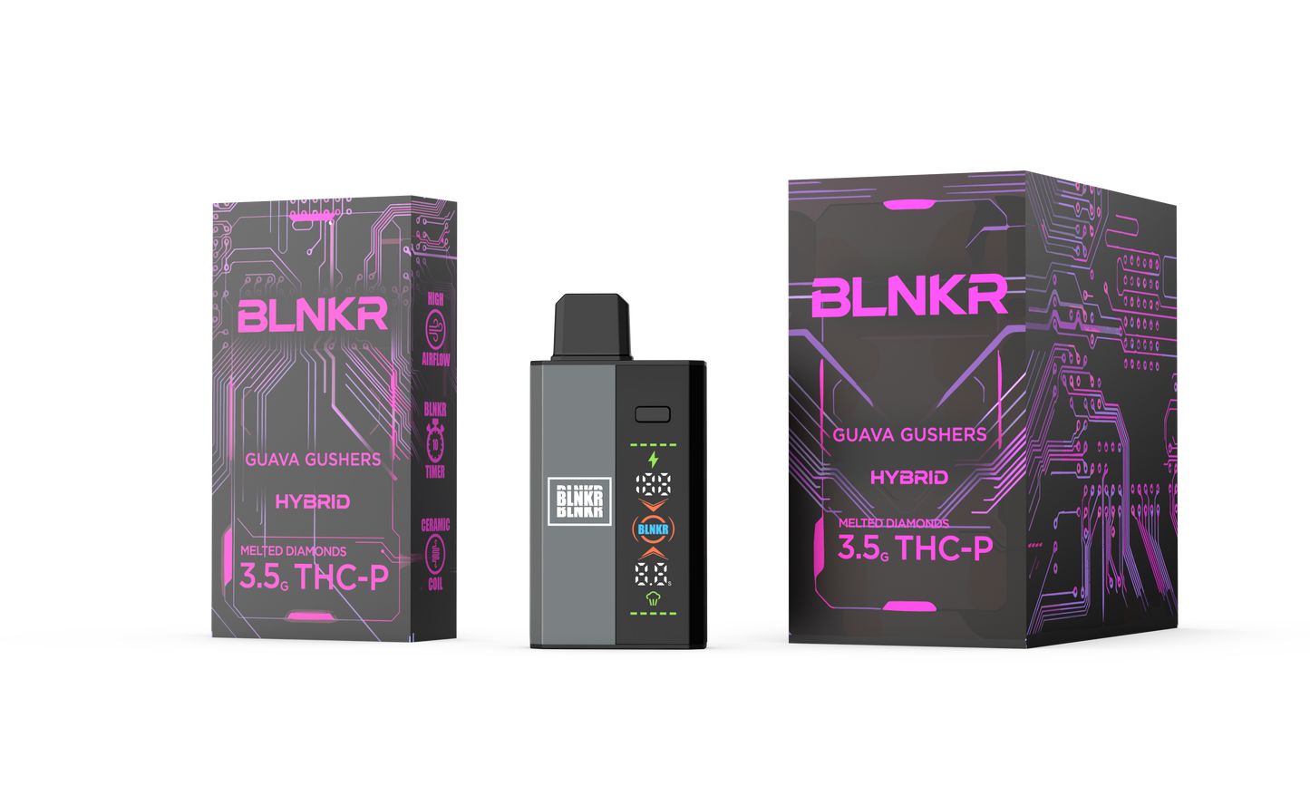 BLNKR (DispoDelta)(3.5g) Melted Diamonds THC-P - Guava Gushers (Hybrid) with packaging