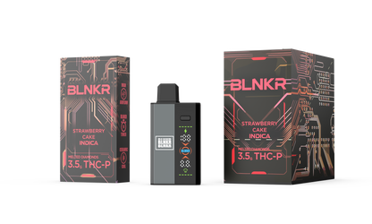 BLNKR (DispoDelta)(3.5g) Melted Diamonds THC-P - Strawberry Cake (Indica) with packaging