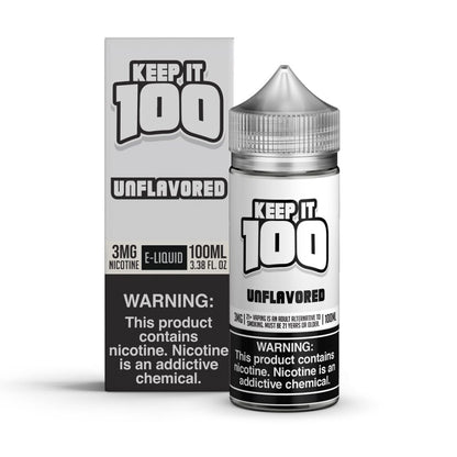 Keep It 100 TFN Series E-Liquid 100mL (Freebase) | Unflavored with Packaging