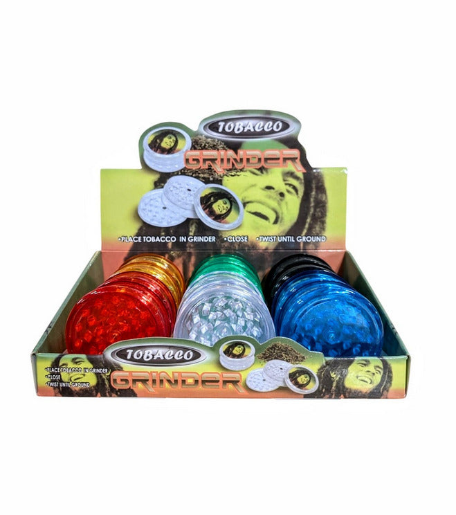 Non branded (DISPLY 12pc)(Grinder)(Plastic) GR50 – Medium - Assorted Colors (SAS)