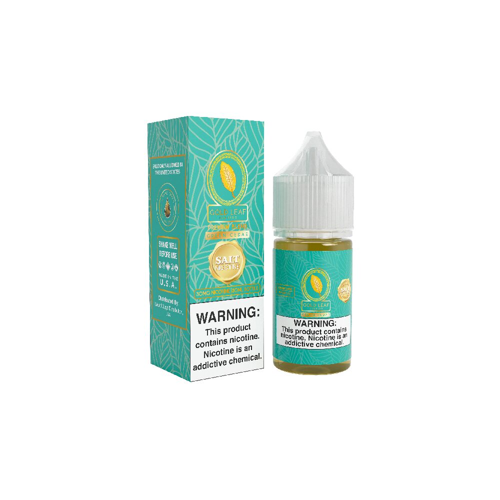 Gold Leaf (LIQ Salt)(30mL) - Green Cedar with packaging
