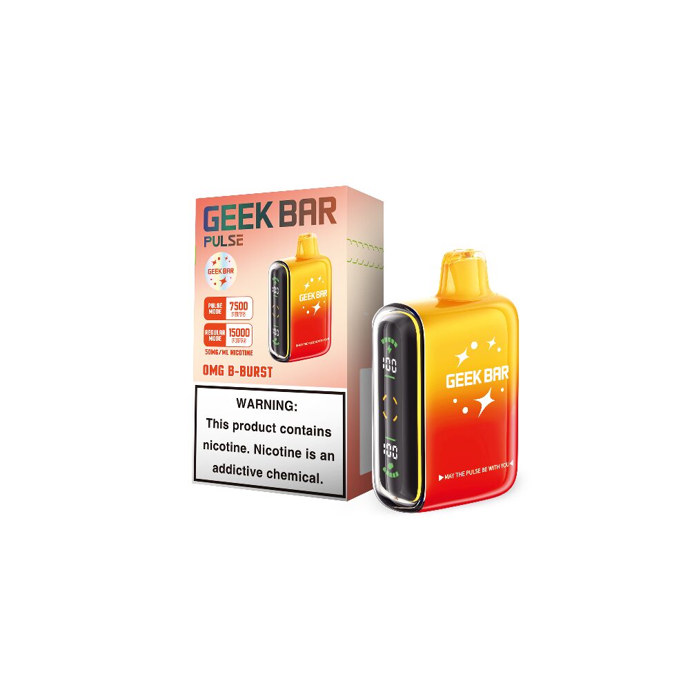 Geek Bar Pulse Disposable | 15000 Puffs | 16mL | 50mg | MOQ 5 | OMG B-Burst with packaging