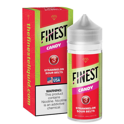 Finest E-Liquid 100mL (Freebase) - Strawmelon Sour Belts with packaging