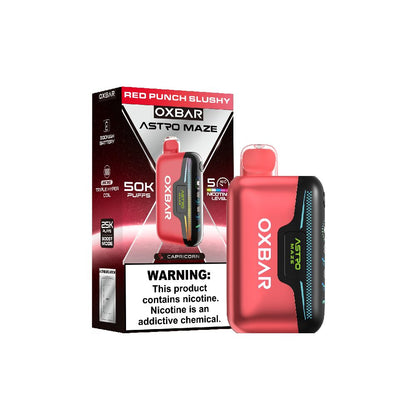 Oxbar Astro Maze (Dispo)(50000Puff)(14mL) - Red Punch Slushy with packaging