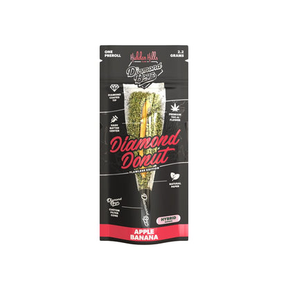 Hidden Hills x Diamond Boyz (Delta)(Pre-Roll)(2.2g 1ct Pouch) Diamond Donut Hashholes THC-A- Apple Banana
