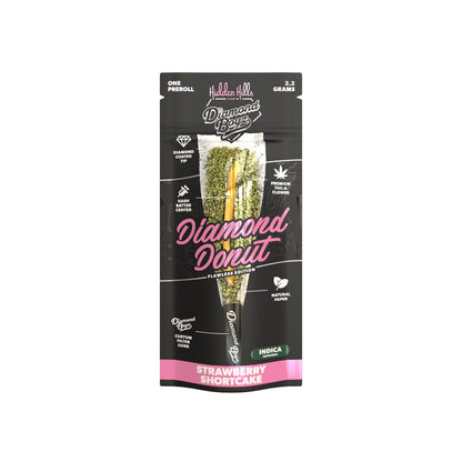 Hidden Hills x Diamond Boyz (Delta)(Pre-Roll)(2.2g 1ct Pouch) Diamond Donut Hashholes THC-A- Strawberry Shortcake

