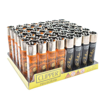 Clipper – DSPLY 48pc- Lighter CP11R Reusable Classic Large - Zig Zag (SAS)