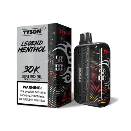 Tyson 2.0 Legend Disposable 30k Puffs 50mg (16mL) - Menthol Silver