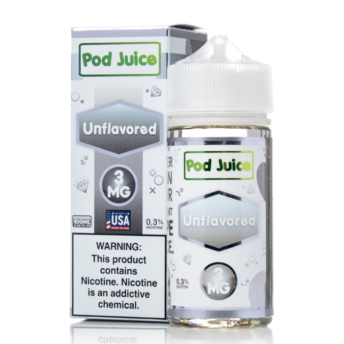 Pod Juice Series E-Liquid | 100mL | Freebase | 3mg | Unflavored