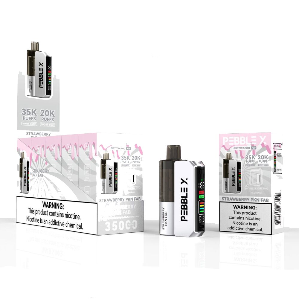 Pebble X Disposable + Power Dock - Strawberry PKN Fab