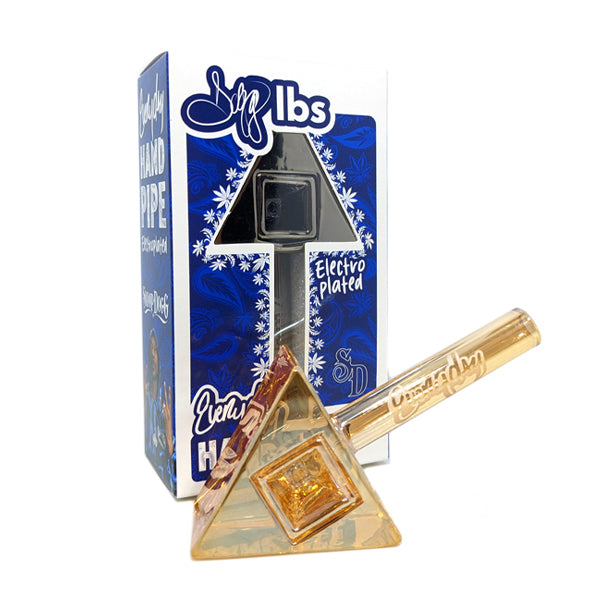Dogg Lbs (Hand Pipe) 4" Everyday Electro Plated Tri-Prism - Gold