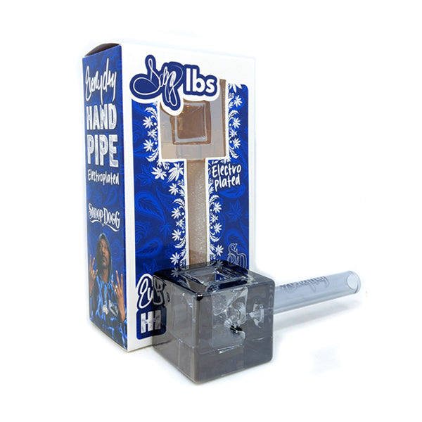 Dogg Lbs (Hand Pipe) 4" Everyday Electro Plated Cube - Smoke
