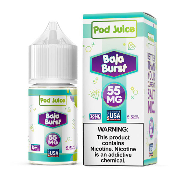 Pod Juice TFN Salt Series E-Liquid 30mL – Salt Nic - Baja Burst