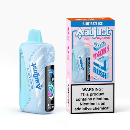 Adjust-My Disposable 40000 Puff 20mL 50mg • MOQ 5 - Rusher Blue Razz Ice