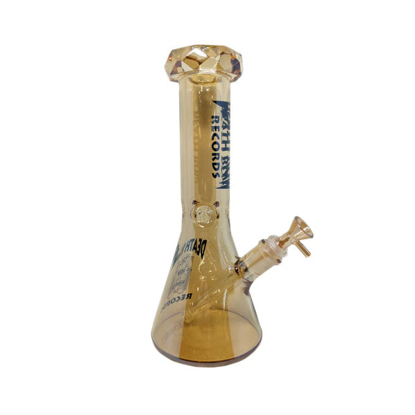 Death Row Records (Water Pipe) 12" Electro Plated Beaker with 14mm Bowl -   Gold