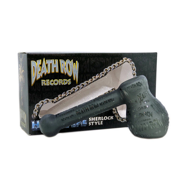 Death Row Records (Hand Pipe) 6" Full Metallic Etched Hammer - Smoke