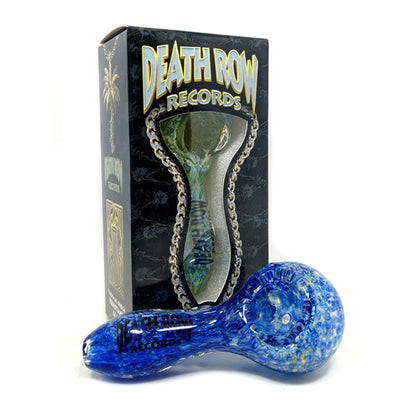 Death Row Records (Hand Pipe) DRHP0021-0023 3.75" US Color Frit Spoon - Blue