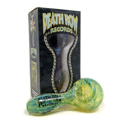 Death Row Records (Hand Pipe) DRHP0021-0023 3.75" US Color Frit Spoon - Green