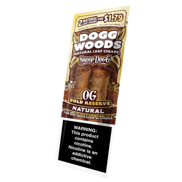 Dogg Woods (DSPLY 15pc)(Cigar)(2-Pack) OG Gold Reserve - Natural (SAS)