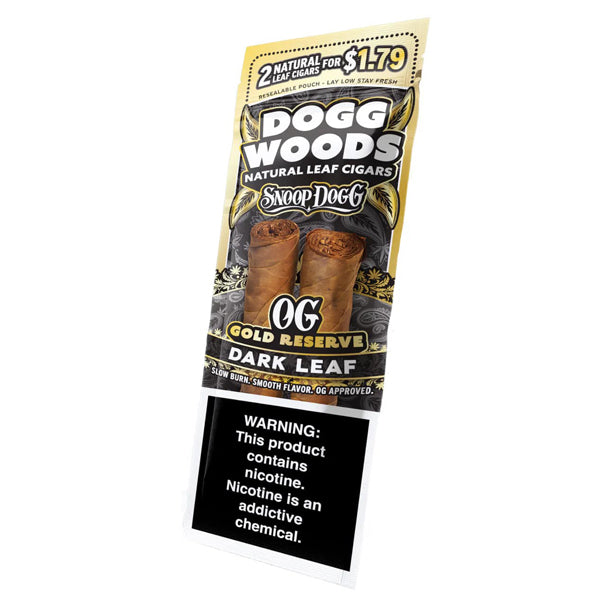 Dogg Woods (DSPLY 15pc)(Cigar)(2-Pack) OG Gold Reserve - Dark Leaf (SAS)