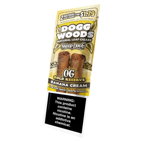 Dogg Woods (DSPLY 15pc)(Cigar)(2-Pack) OG Gold Reserve - Banana Cream (SAS)