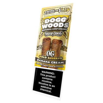 Dogg Woods (DSPLY 15pc)(Cigar)(2-Pack) OG Gold Reserve - Banana Cream (SAS)