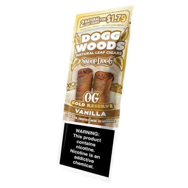 Dogg Woods (DSPLY 15pc)(Cigar)(2-Pack) OG Gold Reserve - Vanilla (SAS)